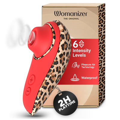 WOMANIZER - LIBERTY 2 - ESTIMULADOR CLITORIANO POR SUCÇÃO, 8 NÍVEIS DE INTENSIDADE, ESTAMPA DE LEOPARDO - D-246957 - Dona Piment