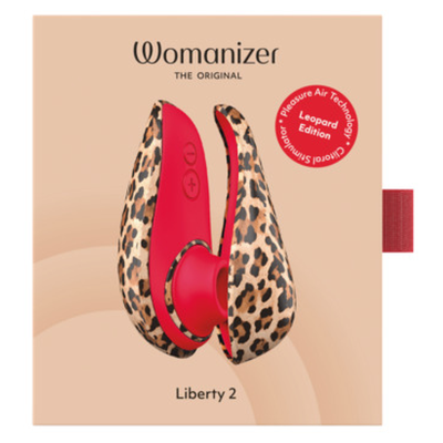 WOMANIZER - LIBERTY 2 - ESTIMULADOR CLITORIANO POR SUCÇÃO, 8 NÍVEIS DE INTENSIDADE, ESTAMPA DE LEOPARDO - D-246957 - Dona Piment
