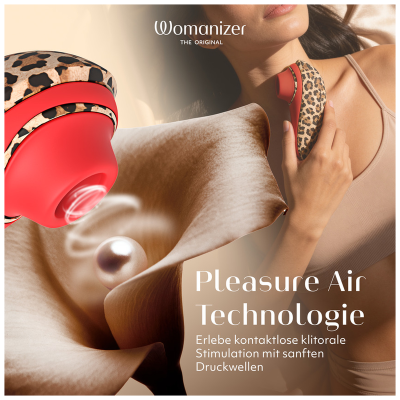 WOMANIZER - LIBERTY 2 - ESTIMULADOR CLITORIANO POR SUCÇÃO, 8 NÍVEIS DE INTENSIDADE, ESTAMPA DE LEOPARDO - D-246957 - Dona Piment