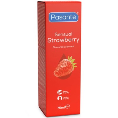 PASANTE - LUBRIFICANTE SABOR MORANGO 75 ML - D-236448 - Dona Pimenta