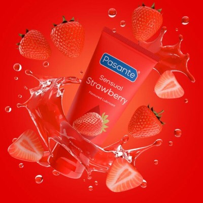 PASANTE - LUBRIFICANTE SABOR MORANGO 75 ML - D-236448 - Dona Pimenta