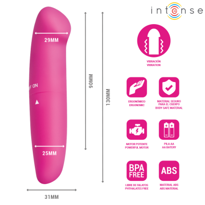INTENSE - VIBRADOR PHIL G-SPOT ROSA 13 CM - D-245643 - Dona Pimenta