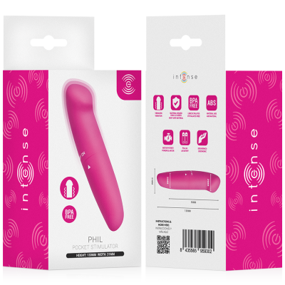 INTENSE - VIBRADOR PHIL G-SPOT ROSA 13 CM - D-245643 - Dona Pimenta