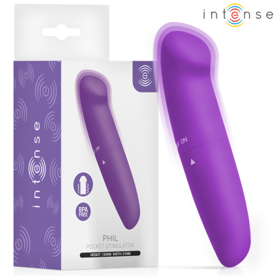 INTENSE - VIBRADOR PHIL G-SPOT ROXO 13 CM - D-245644 - Dona Pimenta