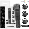 INTENSE - MINI MASSAGEADOR KURT COM 4 CABEÇAS INTERCAMBIÁVEIS PRETO - D-245646 - Dona Pimenta