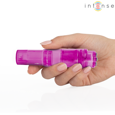 INTENSE - MINI MASSAGEADOR KURT COM 4 CABEÇAS INTERCAMBIÁVEIS ROSA - D-245647 - Dona Pimenta