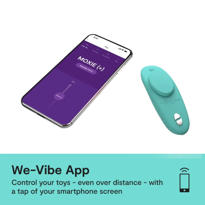 WE-VIBE - MOXIE+ VIBRADOR DE CALCINHA COM CLIPE MAGNÉTICO AQUA - D-247133 - Dona Pimenta