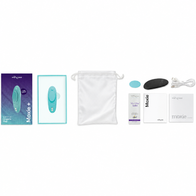WE-VIBE - MOXIE+ VIBRADOR DE CALCINHA COM CLIPE MAGNÉTICO AQUA - D-247133 - Dona Pimenta
