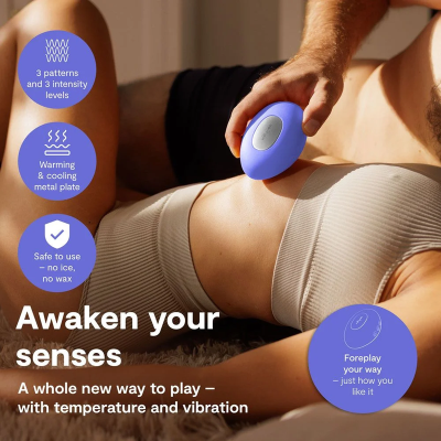 WE-VIBE - VIBRADOR COM AQUECIMENTO E RESFRIAMENTO TEMP, AZUL LAVANDA - D-247134 - Dona Pimenta