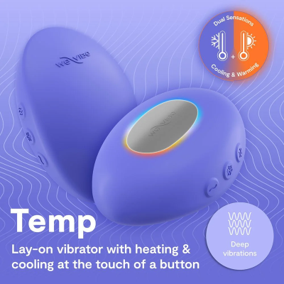 WE-VIBE - VIBRADOR COM AQUECIMENTO E RESFRIAMENTO TEMP, AZUL LAVANDA - D-247134 - Dona Pimenta