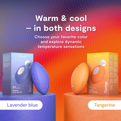 WE-VIBE - VIBRADOR COM AQUECIMENTO E RESFRIAMENTO TEMP, AZUL LAVANDA - D-247134 - Dona Pimenta