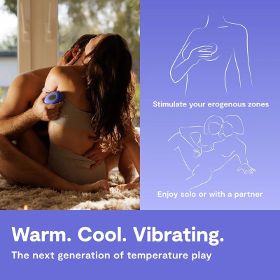 WE-VIBE - VIBRADOR COM AQUECIMENTO E RESFRIAMENTO TEMP, AZUL LAVANDA - D-247134 - Dona Pimenta