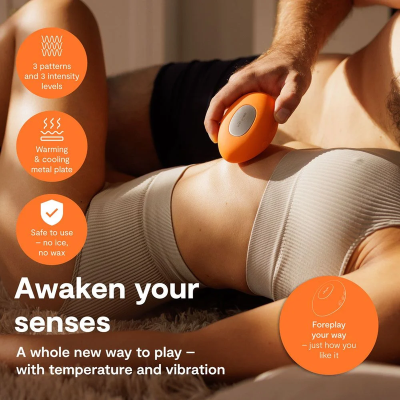 WE-VIBE - VIBRADOR COM AQUECIMENTO E RESFRIAMENTO TEMP TANGERINA - D-247135 - Dona Pimenta