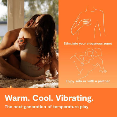 WE-VIBE - VIBRADOR COM AQUECIMENTO E RESFRIAMENTO TEMP TANGERINA - D-247135 - Dona Pimenta
