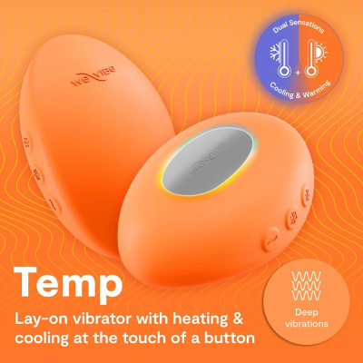 WE-VIBE - VIBRADOR COM AQUECIMENTO E RESFRIAMENTO TEMP TANGERINA - D-247135 - Dona Pimenta