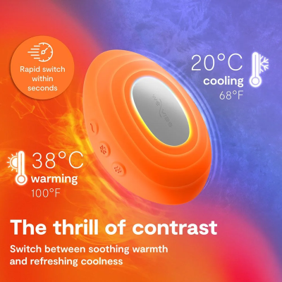 WE-VIBE - VIBRADOR COM AQUECIMENTO E RESFRIAMENTO TEMP TANGERINA - D-247135 - Dona Pimenta