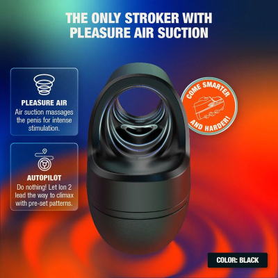 ARCWAVE - ION 2 STROKER MASCULINO COM ESTIMULAÇÃO POR ONDAS DE AR PULSANTES PRETO - D-247102 - Dona Pimenta