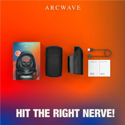 ARCWAVE - ION 2 STROKER MASCULINO COM ESTIMULAÇÃO POR ONDAS DE AR PULSANTES PRETO - D-247102 - Dona Pimenta