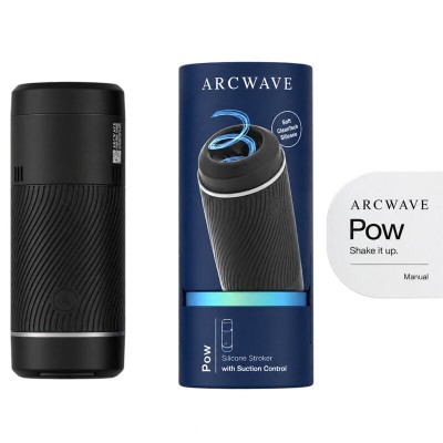 ARCWAVE - POW STROKER MANUAL COM CONTROLO DE SUCÇÃO PRETO - D-247107 - Dona Pimenta