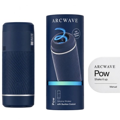 ARCWAVE - POW STROKER MANUAL COM CONTROLO DE SUCÇÃO AZUL - D-247108 - Dona Pimenta