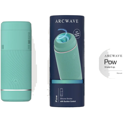 ARCWAVE - POW STROKER MANUAL COM CONTROLO DE SUCÇÃO MENTA - D-247109 - Dona Pimenta