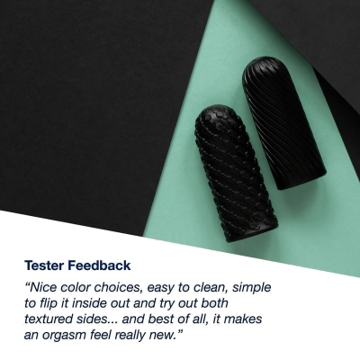 ARCWAVE - GHOST STROKER REVERSÍVEL EM SILICONE PRETO - D-247110 - Dona Pimenta