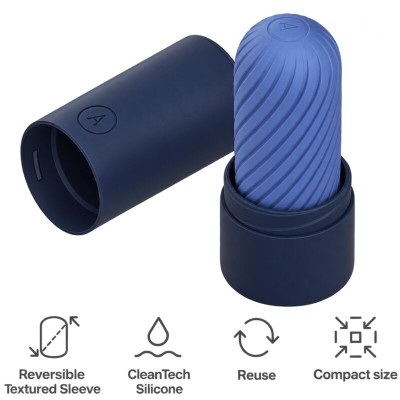 ARCWAVE - GHOST STROKER REVERSÍVEL EM SILICONE AZUL - D-247111 - Dona Pimenta