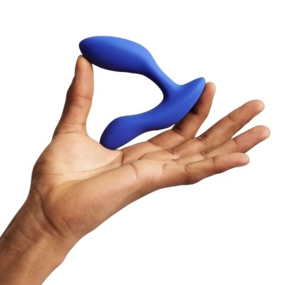 WE-VIBE - VECTOR+ MASSAGEADOR DE PRÓSTATA COM DUPLA ESTIMULAÇÃO AZUL ROYAL - D-247130 - Dona Pimenta