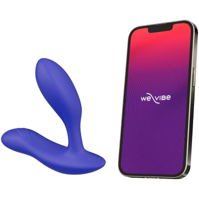 WE-VIBE - VECTOR+ MASSAGEADOR DE PRÓSTATA COM DUPLA ESTIMULAÇÃO AZUL ROYAL - D-247130 - Dona Pimenta