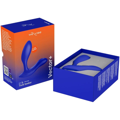 WE-VIBE - VECTOR+ MASSAGEADOR DE PRÓSTATA COM DUPLA ESTIMULAÇÃO AZUL ROYAL - D-247130 - Dona Pimenta