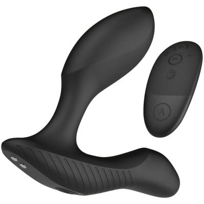ARCWAVE - PERK MASSAGEADOR DE PRÓSTATA VIBRATÓRIO COM MOTOR DUPLO E CONTROLO REMOTO PRETO - D-247105 - Dona Pimenta