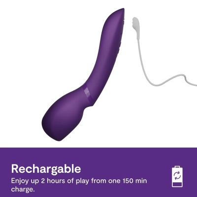 WE-VIBE - WAND 2 MASSAGEADOR CORPORAL RECARREGÁVEL ROXO - D-247127 - Dona Pimenta