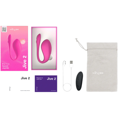 WE-VIBE - JIVE 2 VIBRADOR DE OVO VESTÍVEL ROSA ELÉTRICO - D-247131 - Dona Pimenta