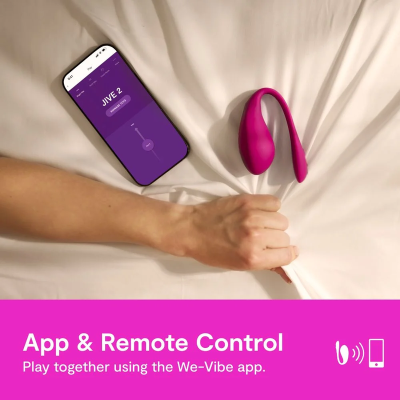 WE-VIBE - JIVE 2 VIBRADOR DE OVO VESTÍVEL ROSA ELÉTRICO - D-247131 - Dona Pimenta