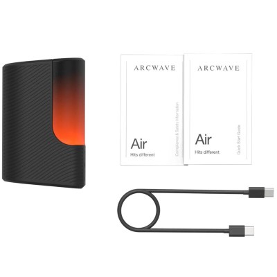 ARCWAVE - AIR MASTURBADOR MASCULINO ELÁSTICO COM PULSOS DE AR E 6 NÍVEIS DE INTENSIDADE PRETO - D-247100 - Dona Pimenta