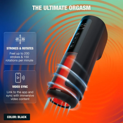 ARCWAVE - THRUSTER STROKER MASCULINO AUTOMÁTICO COM MOVIMENTO DE IMPULSO, ROTAÇÃO E CONTROLO - D-247101 - Dona Pimenta