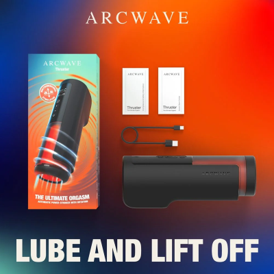 ARCWAVE - THRUSTER STROKER MASCULINO AUTOMÁTICO COM MOVIMENTO DE IMPULSO, ROTAÇÃO E CONTROLO - D-247101 - Dona Pimenta