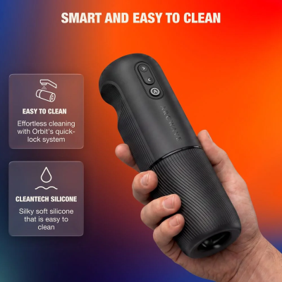 ARCWAVE - ORBIT MASTURBADOR MASCULINO ROTATIVO 360° COM CONTROLO POR APLICAÇÃO PRETO - D-247103 - Dona Pimenta