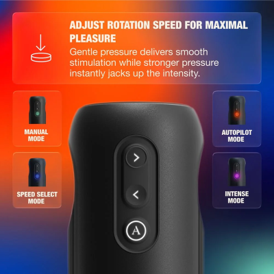 ARCWAVE - ORBIT MASTURBADOR MASCULINO ROTATIVO 360° COM CONTROLO POR APLICAÇÃO PRETO - D-247103 - Dona Pimenta