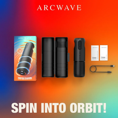 ARCWAVE - ORBIT MASTURBADOR MASCULINO ROTATIVO 360° COM CONTROLO POR APLICAÇÃO PRETO - D-247103 - Dona Pimenta