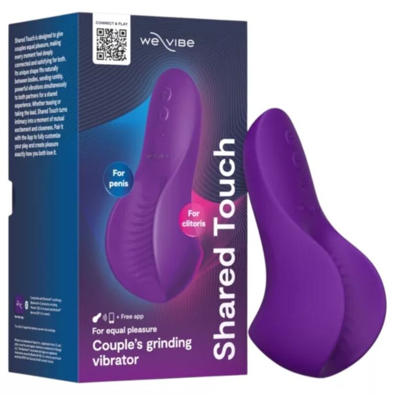 WE-VIBE - SHARED TOUCH VIBRADOR DUPLO PARA CASAIS ROXO - D-247118 - Dona Pimenta