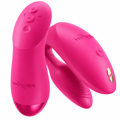 WE-VIBE - CHORUS PRO PREMIUM VIBRADOR PARA CASAIS ROSA ELÉTRICO - D-247120 - Dona Pimenta