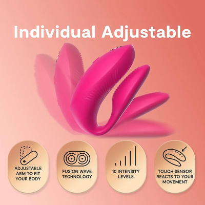 WE-VIBE - CHORUS PRO PREMIUM VIBRADOR PARA CASAIS ROSA ELÉTRICO - D-247120 - Dona Pimenta