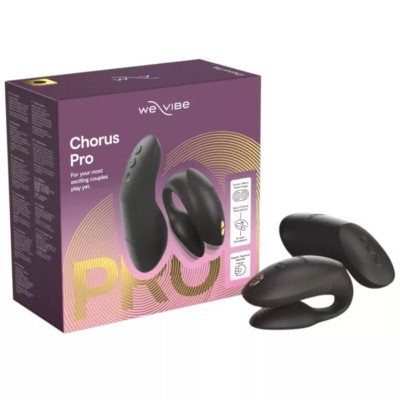 WE-VIBE - CHORUS PRO PREMIUM VIBRADOR PARA CASAIS PRETO ACETINADO - D-247121 - Dona Pimenta
