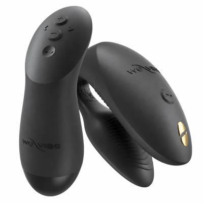 WE-VIBE - CHORUS PRO PREMIUM VIBRADOR PARA CASAIS PRETO ACETINADO - D-247121 - Dona Pimenta