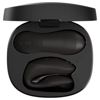 WE-VIBE - CHORUS PRO PREMIUM VIBRADOR PARA CASAIS PRETO ACETINADO - D-247121 - Dona Pimenta