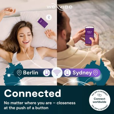 WE-VIBE - SYNC O VIBRADOR DE CASAL COM ESTIMULAÇÃO ENVOLVENTE, ROXO CLARO - D-247123 - Dona Pimenta