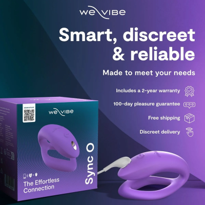 WE-VIBE - SYNC O VIBRADOR DE CASAL COM ESTIMULAÇÃO ENVOLVENTE, ROXO CLARO - D-247123 - Dona Pimenta