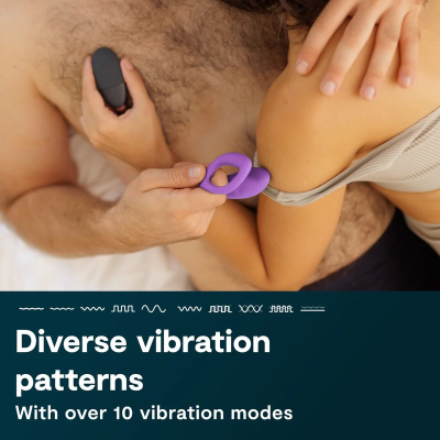 WE-VIBE - SYNC O VIBRADOR DE CASAL COM ESTIMULAÇÃO ENVOLVENTE, ROXO CLARO - D-247123 - Dona Pimenta