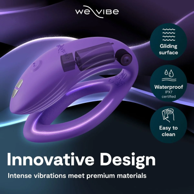WE-VIBE - SYNC O VIBRADOR DE CASAL COM ESTIMULAÇÃO ENVOLVENTE, ROXO CLARO - D-247123 - Dona Pimenta